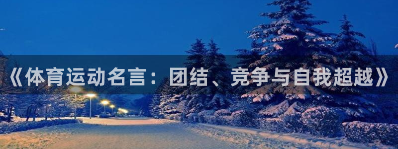 千亿国际官网下载平台假的吗是真的吗：《体育运动名言：