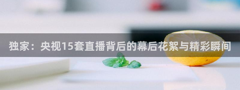 球神体育直播官网：独家：央视15套直播背后的幕后花絮与精彩瞬间